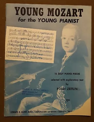 Vintage Young Mozart For The Young Pianist Piano Sheet Music Book 32 Pages • $9.95