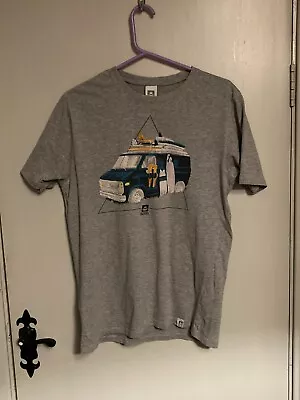Men's Saltrock Grey Camper Van Logo Grey T-Shirt - Size M • £5