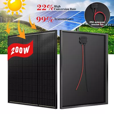 200w Watt 12v Monocrystalline Solar Panel Charger RV Camping Home Off Grid PV • $77.99