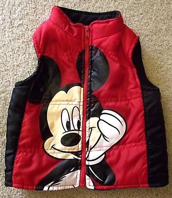 Disney Mickey Mouse Jacket Vest Toddler Baby Kids 18M • $12