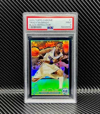 2003 Topps Chrome Tracy McGrady Black Refractor /500 PSA 9 Orlando Magic • $149.99