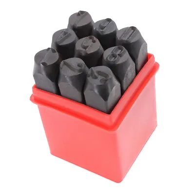 5/16  8mm 9x Automatic Letter Stamping Metal Punch Stamp Set Tool 0-9 Number • $21.45