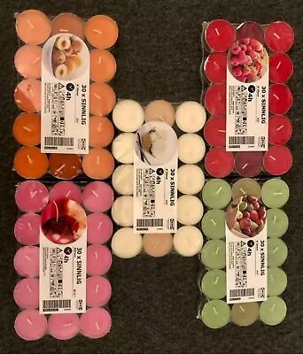 IKEA Sinnlig Scented Candles Tealight Coloured Tealights 60 Piece Cheapest New • £9.10