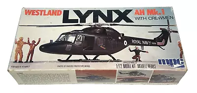 VINTAGE MPC Westland Lynx AH Mk.1 Helicopter 1:72 Kit #2-0232 • $9.99