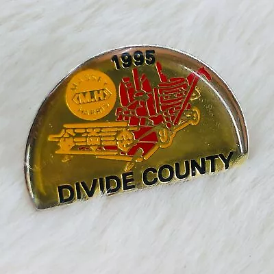 1995 Divide County ND Massey Harris Combine Tractor Enamel Lapel Pin • $13.19