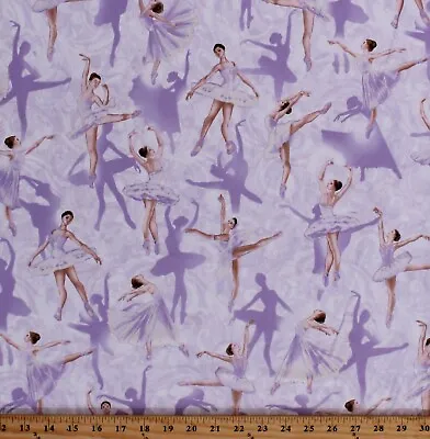 Cotton Ballet Dancers Ballerinas Girls Cotton Fabric Print By The Yard D673.72 • $12.95