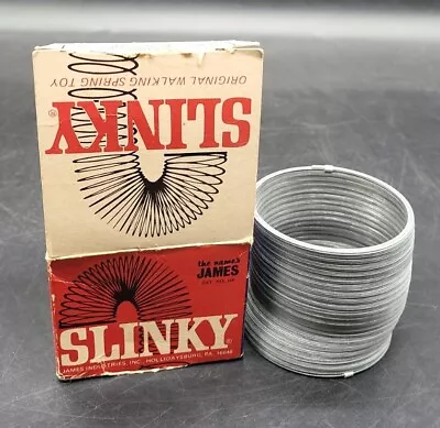 Vintage Metal Slinky In The Box Made In USA James Ind. • $28.49