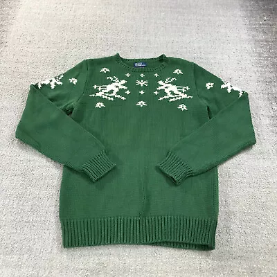 Vintage Polo Ralph Lauren Sweater Mens Extra Large Ski Snow Man Holiday Thick • $48.22