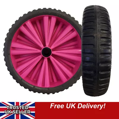 2x New 14  Puncture Proof Solid Wheelbarrow Wheel & Tyre 4.00-8 Launching Trolly • £38.99