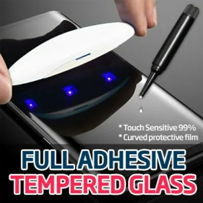 Full Glue UV Liquid Tempered Glass Screen Protector Samsung S20 +S10 S22 ULTRA + • £4.39