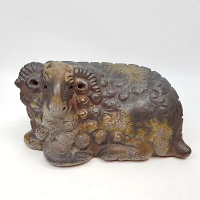 Japanese Glazed Ram Statue / Figurine - Signed #46150 • $450