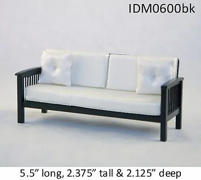 MISSION STYLE SOFA 1:12 SCALE DOLLHOUSE MINIATURES Heirloom Collection  • $38.50