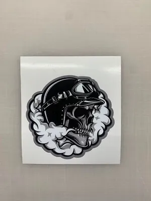 $3.73 • Buy Motorcycle Skull Sticker Harley Davidson Style Tank Helmet Pannier Decal