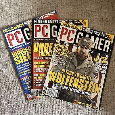 PC Gamer 2002 Lot Of 3 Wolfenstein Unreal Tournament Jedi Knight II • $19.99