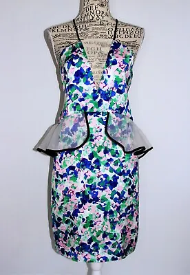 $20 • Buy Alice McCall Size 6 Dress Floral Peplum Fleur Blossoms Organza Cocktail Party