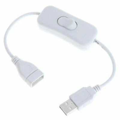 $3.29 • Buy 28cm USB Cable Male To Female Adapter With Switch ON/OFF Cable Extension Lamp