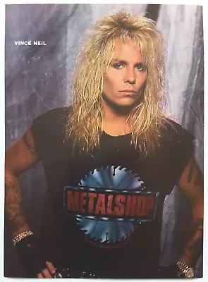 Motley Crue Vince Neil / Metallica Lars Ulrich Magazine Pinup Poster Clipping • $9.95