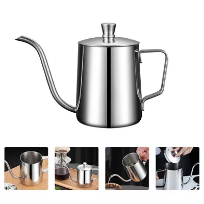  Household Tea Kettle Pour Over Stainless Steel Coffee Pot Instant Teapot • £15.99