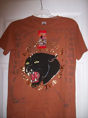 ED HARDY BOYS Black Panther BROWN / TAN  BRAND NEW T-SHIRT WITH TAGS • $8.81