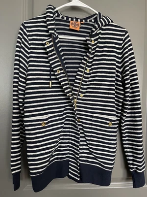 £59.32 • Buy TORY BURCH Striped Hoodie Sweater Size XS EUC 