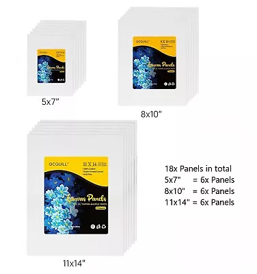 Canvas Panel Art Artist Panel Painting Blank Board Plain Multi Pack • £10.99