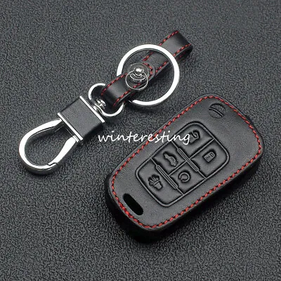 $20.89 • Buy 5 Buttons Leather Remote Key Case Cover Smart Keyfob For Holden VF