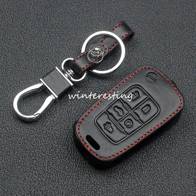 5 Buttons Leather Remote Key Case Cover Smart Keyfob For Holden VF • $20.89