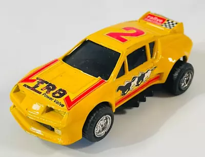 Rallye Racing Diecast Car Yellow POWER VALVE Pull Back Toy Rubber Tires RARE! • $5.99