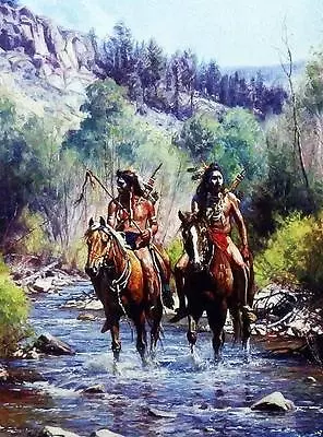 Martin Grelle When Horses Don't Leave Tracks Western Art  Print  9  X 12  • $30