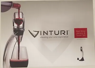 *1-Pack* Vinturi Red Wine Aerator & Tower Set With Stand And Filter V1071 • $54.99