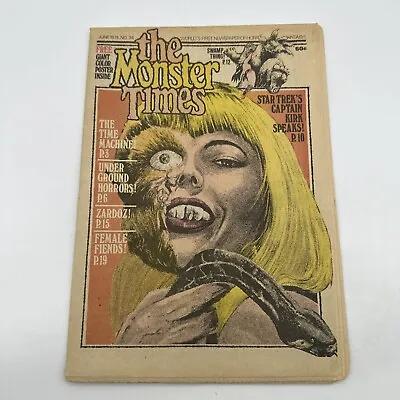 The Monster Times Magazine Newspaper Vol. #1 Issue #34 JUN 1974 Time Machine • $25