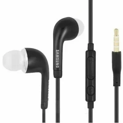 Genuine Samsung Handsfree Headphones Earphones Earbud With Mic EHS64AVFBE Black • £3.49