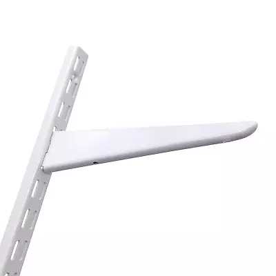 £32.16 • Buy Twin Slot Shelving Upright Bracket White UK System Wall Support Adjustable