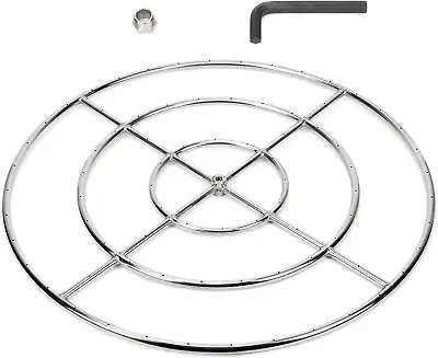 36 Inch Round Fire Pit Burner Ring For Natural Gas & Propane Fire Pit Fireplace  • $180.36