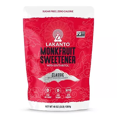 Lakanto Classic Monk Fruit Sweetener With Erythritol - White Sugar ( 3LB ) • $25.99