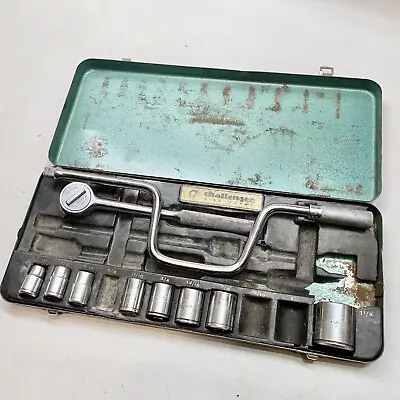 *Vintage* Challenger Proto Tools 1/2” Ratchet Socket Spinner Set Metal Box Case* • $48.90