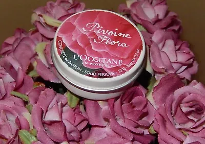 L'OCCITANE PIVOINE FLORA PEONY CONCRETE PARFUM SOLID PERFUME 10g/.3 OZ RARE NEW • $54.99