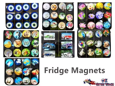 $4.45 • Buy 1pc Cabochon Fridge Magnets Refrigerator Magnets Magnetic Memo Holder Random