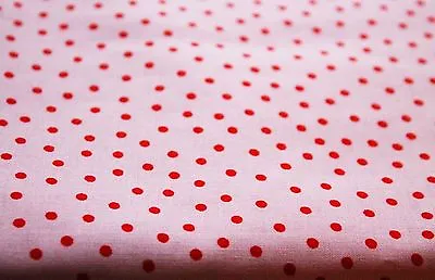 Cath Kidston Ikea ROSALI Fabric Material RED SPOTS PINK WHOLESALE 15m Or 30m • £140