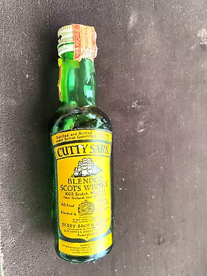 Vintage CUTTY SARK Blended Airplae Whiskey Empty Alcohol Glass Bottle WCap 1960s • $13