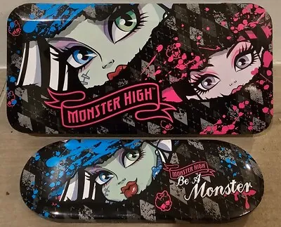 Monster High Tin Metal Cosmetic/ Pencil Boxes G1 RARE & PRE-OWNED • $25