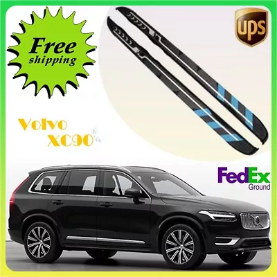 Fits Volvo XC90 2015-2024 2PCS Fixed Running Board Side Step Pedal Nerf Bar • $393.19