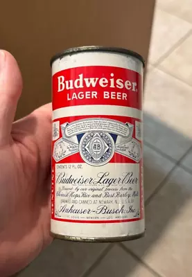 Clean Budweiser Lager Beer Flat Top Va Tax Can Anheuser Busch Brg St. Louis Mo • $29.99