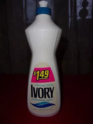 Ivory Dishwashing Dish Soap Liquid 22 Oz 3/4 Full Vntg 1986 MOVIE PROP GUC • $37.99