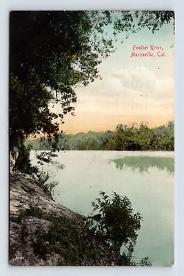 Feather River Marysville California CA 1907 DB Postcard P13 • $4.95