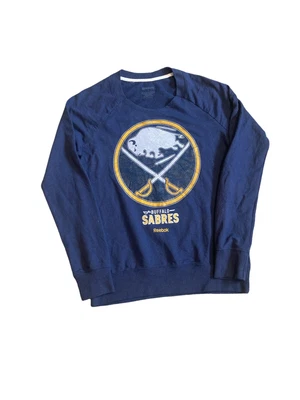 £12 • Buy Buffalo Sabres NHL Thin Reebok Navy Sweatshirt Size S