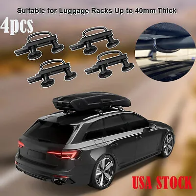 4x Universal Roof Box U-Bolt Clamps Cargo Carrier Roof Rack Bracket Van Mounting • $21.37