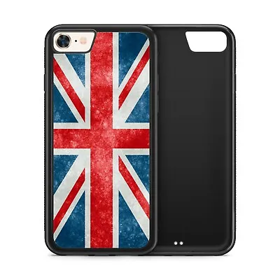 UK Flag Great Britain Union Jack Black Rubber Phone Case • £5.70