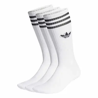 Adidas - Solid Crew 3 Pack Socks White • $25