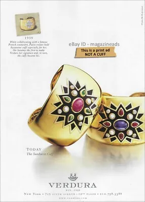 $3.00 PRINT AD - VERDURA Jewelry 2006 The Sunburst Cuff 1-Page • $3